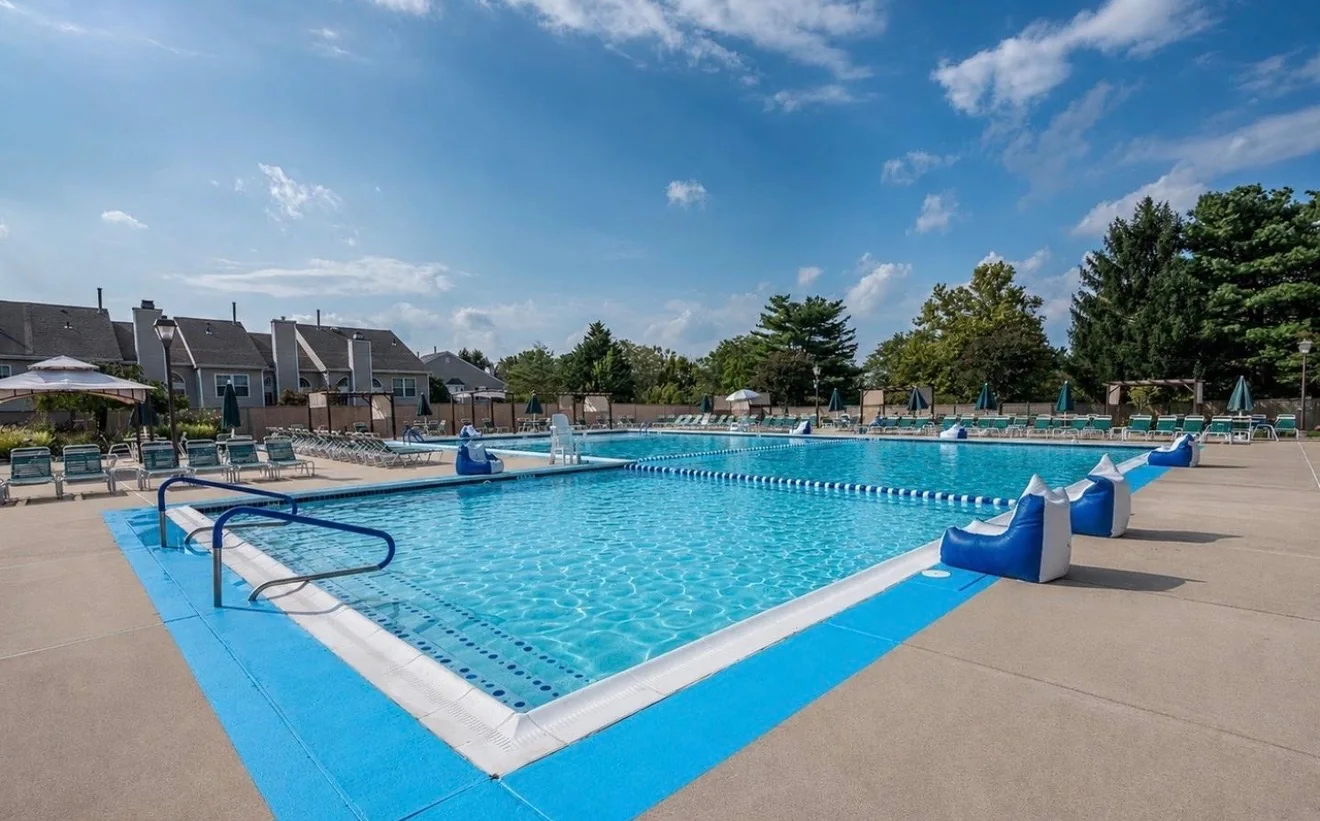 Large community swimming pool maintained by Premier Pool Management